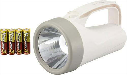 オーム電機 オーム OHM 懐中電灯 LED強力ライト 150ルーメン 単3形乾電池×4本付属 電池付き ホワイト LPP-3415C7 08-0925 LED 強力ライト 灯器
