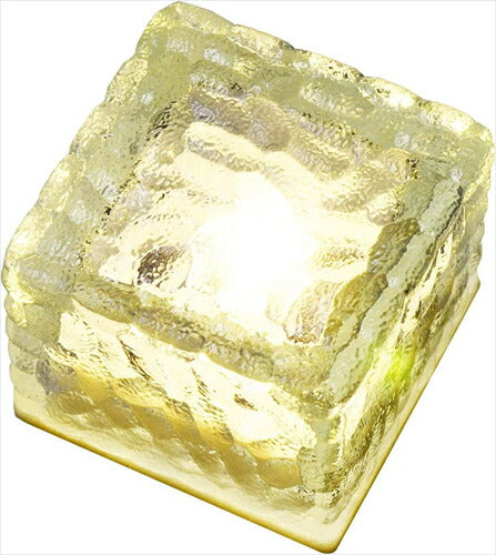 YAMAZEN 山善 LEDソーラーガーデンライト ピッコロ 70×70×50mm ゴールド 1個 WLL-1026(GD) 灯器