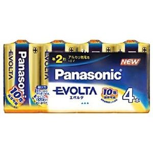 パナソニック Panasonic EVOLTA エボルタ 単2形 アルカリ乾電池 4本パック LR14EJ/4SW