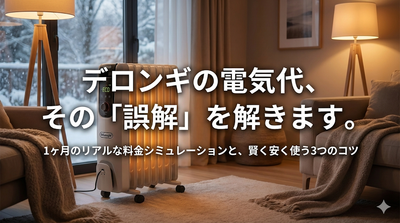 デロンギオイルヒーターの電気代は本当に高い？1ヶ月の料金シミュレーションと安く使う3つのコツ