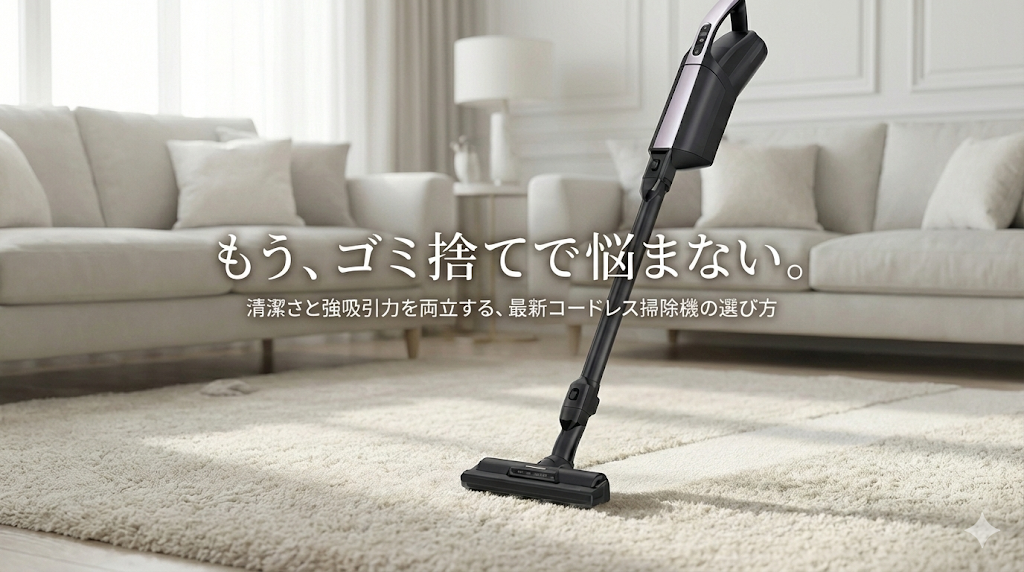 【紙パック×コードレス】掃除機はこれが正解！吸引力が落ちない選び方とゴミ捨てが楽なおすすめ5選