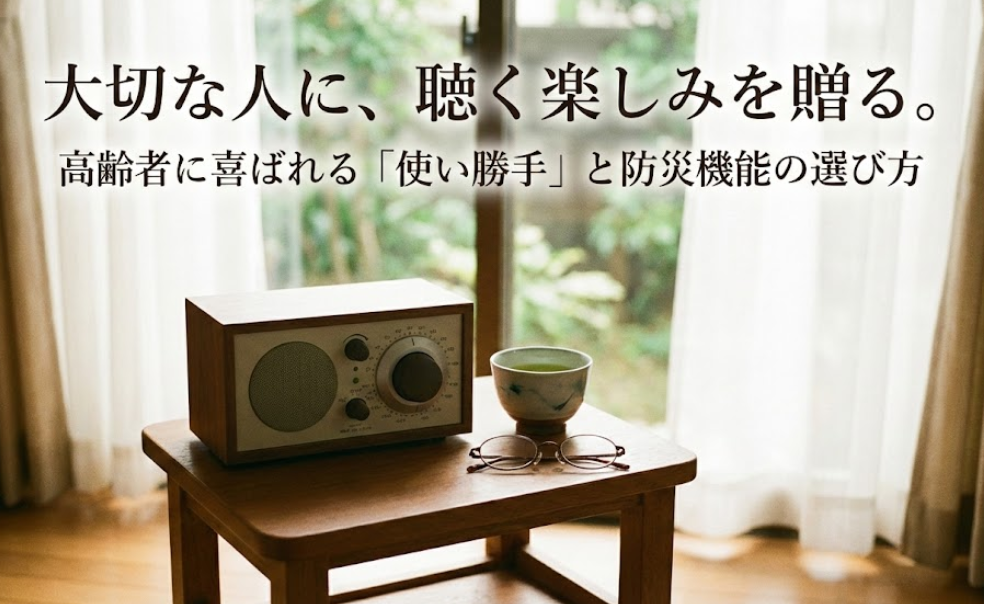 高齢者に喜ばれる「使いやすいラジオ」の条件は？操作がシンプルな「大型つまみ」や、防災用にもなるワイドFM対応モデル