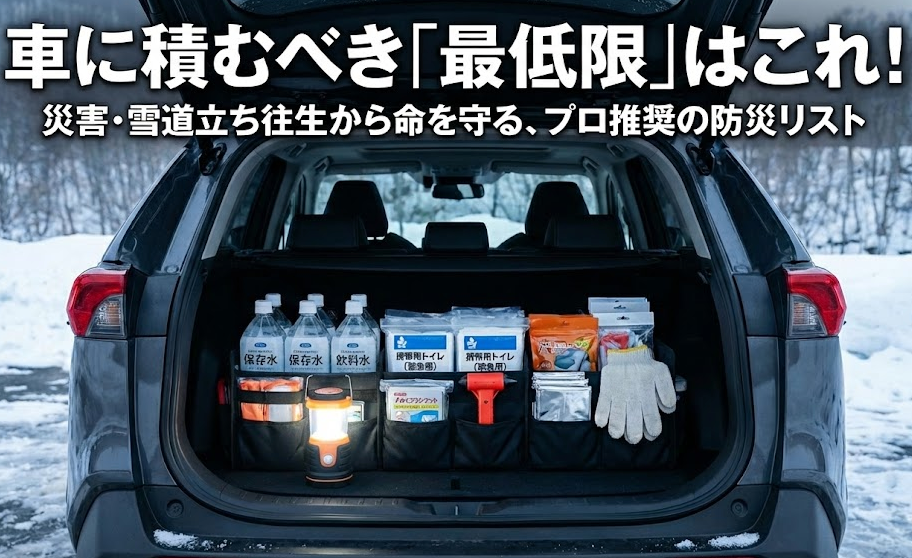 車に積んでおくべき最低限「防災グッズ」リスト！雪道の立ち往生や災害時に役立つ家電と便利アイテム