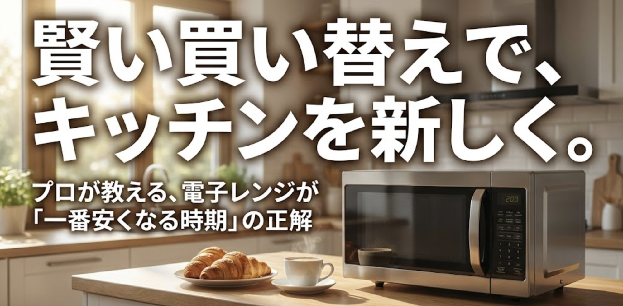 電子レンジが一番安くなる時期はいつ？「型落ち」を狙うベストなタイミングと2026年の底値月は？