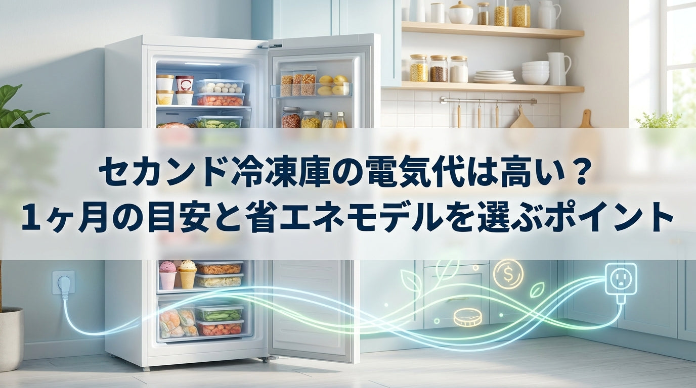 セカンド冷凍庫の電気代は高い？1ヶ月の目安と省エネモデルを選ぶポイント