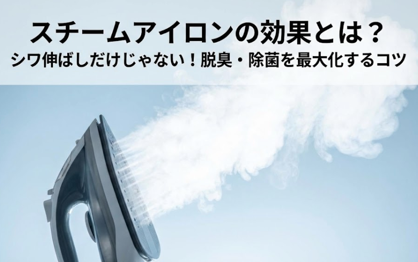スチームアイロンの効果とは？シワ伸ばしだけじゃない「脱臭・除菌」のメリットと、効果を最大化する使い方のコツ
