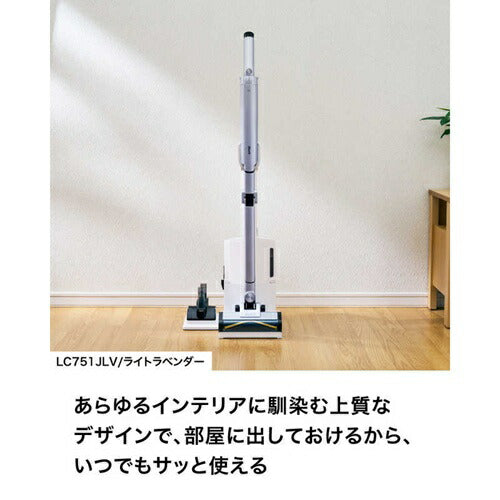 掃除機 シャーク コードレス スタンド付き EVOPOWER SYSTEM BOOST+ コードレス掃除機 シャークニンジャ LC751JLV ライトラベンダー 自動ゴミ収集ドック 軽量モデル