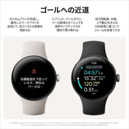 Pixel Watch 3 45mm Matte Black アルミケース / Obsidian アクティブバンド (WiFi) スマートウォッチ グーグル GA05785-US