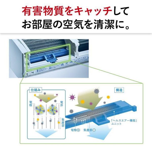 標準取付工事費別 エアコン 霧ヶ峰 Rシリーズ 6畳 平行型 フィルター自動洗浄 MITSUBISHI MSZ-R2223-W 取付工事なし