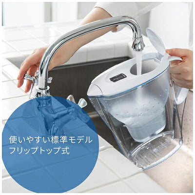 ポット型浄水器 「マレーラ」 ろ過水容量：1.15L(全容量：2.4L)マクストロラプロ ピュアパフォーマンス浄水カートリッジ×1個 ブリタ KBMLCW1M