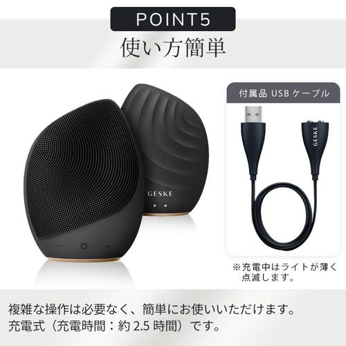 【半額キャンペーン~10/26まで】GESKE ゲスケ ソニックフェイシャルブラシ 美顔器 GK000010GY01 グレー