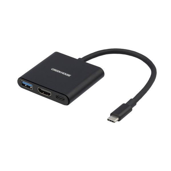 USB Type-C ドッキングステーション ブラック グリーンハウス GH-MHC3A-BK