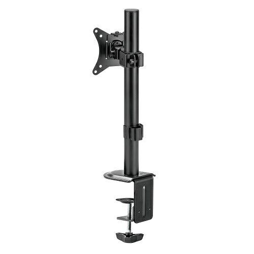 液晶モニターアーム 1画面ショート クランプ/グロメット式 グリーンハウス GH-AMEN1S-BK