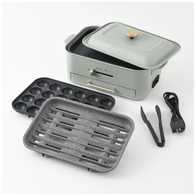 コンパクトグリルホットプレート グリーン ブルーノ BOE109-GR