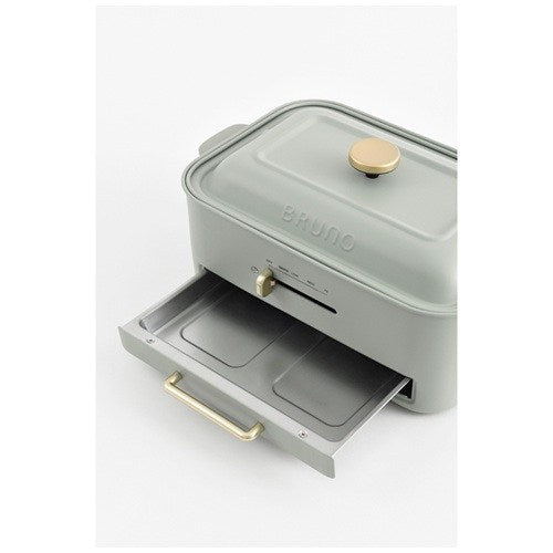 コンパクトグリルホットプレート グリーン ブルーノ BOE109-GR