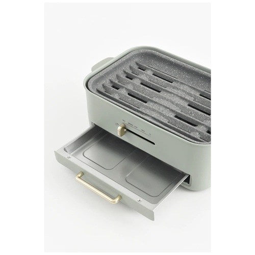 コンパクトグリルホットプレート グリーン ブルーノ BOE109-GR