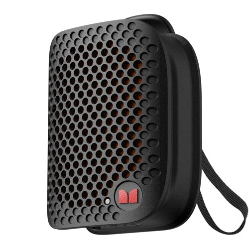 MONSTER ポータブルスピーカー Bluetooth 防水 IPX5 小型 高音質 ワイヤレススピーカー ハンズフリー通話 ステレオペア対応 ATOMIC BLASTER MICRO MS62106 BK ブラック