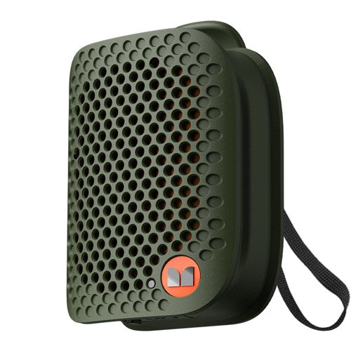 MONSTER ポータブルスピーカー Bluetooth 防水 IPX5 小型 高音質 ワイヤレススピーカー ハンズフリー通話 ステレオペア対応 ATOMIC BLASTER MICRO MS62106 GR グリーン