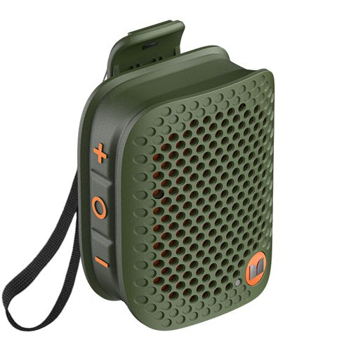 MONSTER ポータブルスピーカー Bluetooth 防水 IPX5 小型 高音質 ワイヤレススピーカー ハンズフリー通話 ステレオペア対応 ATOMIC BLASTER MICRO MS62106 GR グリーン