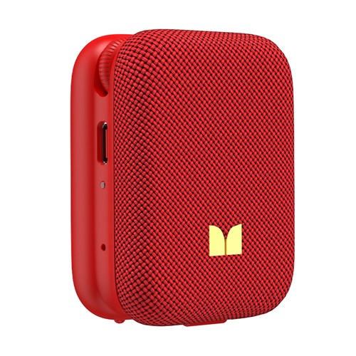 MONSTER ポータブルスピーカー Bluetooth 小型 防水 IPX5 ワイヤレススピーカー パーティーコネクト 最大100台接続 ハンズフリー ATOMIC BLASTER ATOM MS62130 RD