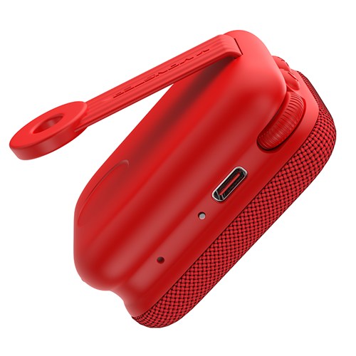MONSTER ポータブルスピーカー Bluetooth 小型 防水 IPX5 ワイヤレススピーカー パーティーコネクト 最大100台接続 ハンズフリー ATOMIC BLASTER ATOM MS62130 RD