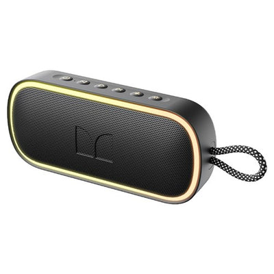 MONSTER ポータブルスピーカー Bluetooth 高出力20W 防水 IPX7 ワイヤレススピーカー microSD AUX対応 パーティーコネクト 最大100台接続 ハンズフリー S150 PLUS MS62115 BK