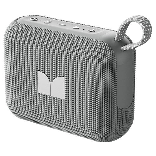 MONSTER ポータブルスピーカー Bluetooth 防水 IPX8 高出力6W ワイヤレススピーカー microSD対応 長時間16時間再生 パーティーコネクト ハンズフリー CUBE1 MS62113 GY