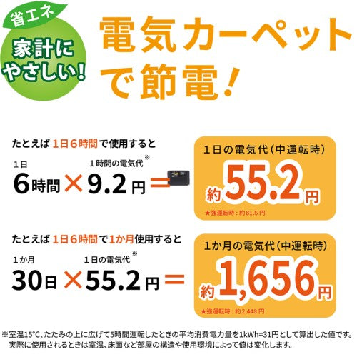 電気カーペット 単体 3畳相当 省エネタイプ 広電 VWU301UH