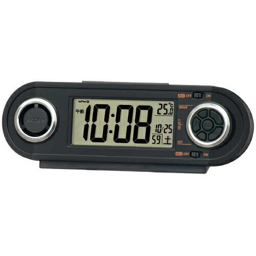 目覚まし時計 【RAIDEN(ライデン)】 黒 セイコー NR537K