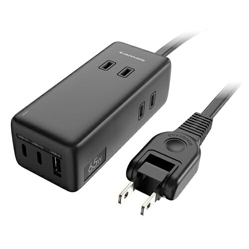 tama 多摩電子工業 電源タップ ASK120UC2K PD65W 3個口 ブラック