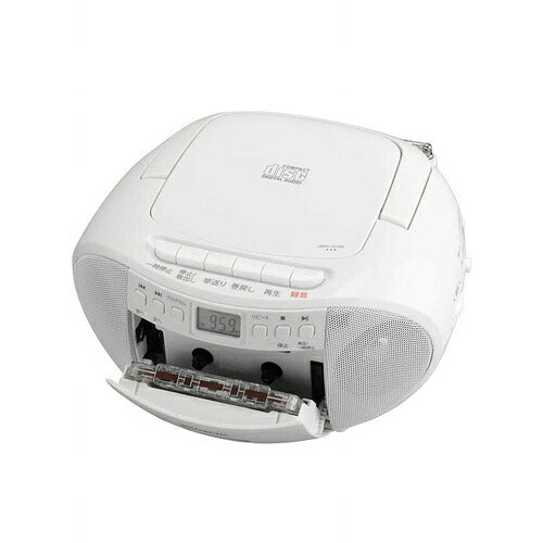 WINTECH ウィンテック ポータブルCDラジカセ CDR-YS2 ワイドFM カセット録音再生 AC乾電池対応