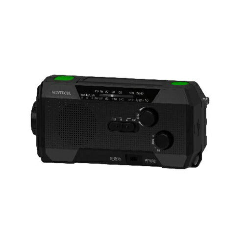 WINTECH ウィンテック 防滴手回し充電ラジオライト KDR-202WP 非常用 防災