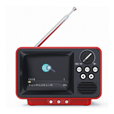 2.8インチ液晶付きポータブルワンセグテレビ レッド WINTECH TVR-RT1 RD