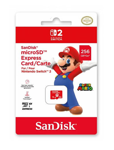 【お一人様一台限り】 任天堂認証/日本国内仕様【Switch 2用】SanDisk microSD Express Card 256GB for Nintendo Switch 2