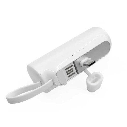 直挿しタイプ PD20W対応 Type-C 横型モバイルバッテリー＋Type-C1ポート 5000mAh（ホワイト） AIR-J（エアージェイ） MB-T5000PDWH