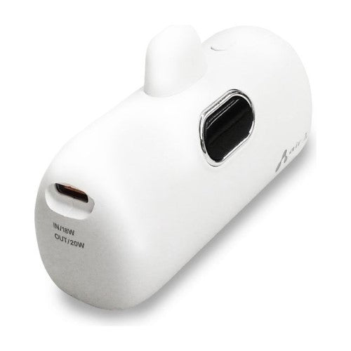 直挿しモバイルバッテリー PD20W 5000mAh (USB-C) ホワイト AIR-J MB-T5000PD2 WH