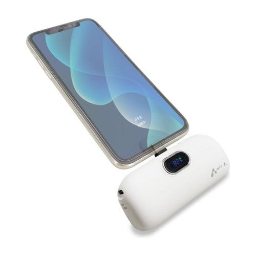 直挿しモバイルバッテリー PD20W 5000mAh (USB-C) ホワイト AIR-J MB-T5000PD2 WH