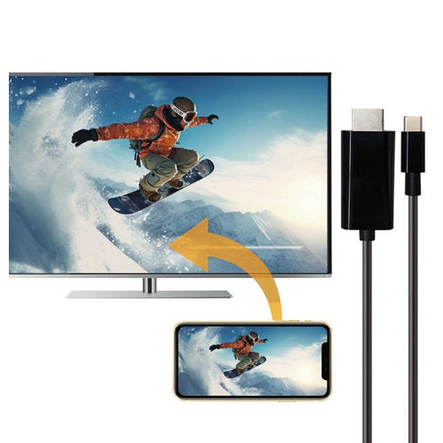 AIR-J Type-C to HDMI 変換ケーブル 3m 4K/60Hz 映像出力対応 AHD-C3M