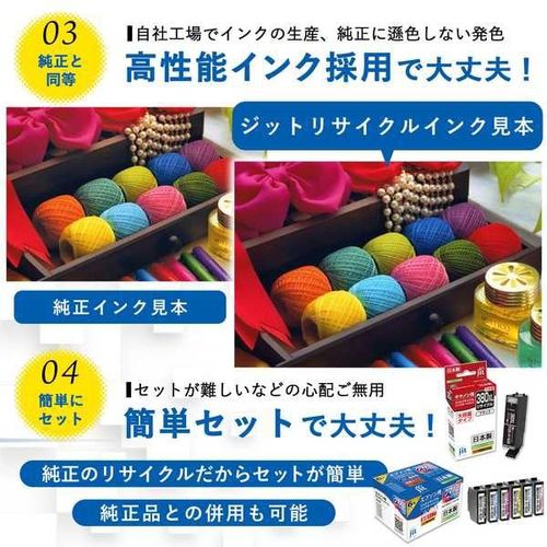エプソン MED-4CL互換 日本製リサイクルインク ジット JIT-KEMED4P