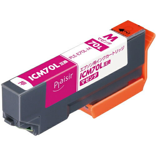 プレジール Plaisir 互換インクカートリッジ EPSON マゼンタ ICM70L PLE-E70L-M