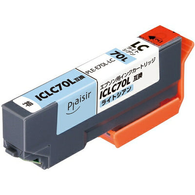 プレジール Plaisir 互換インクカートリッジ EPSON ライトシアン ICLC70L PLE-E70L-LC