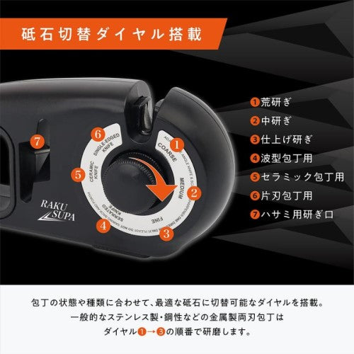 包丁研ぎ器 シャープナー 7way ラクスパ マクロス MCK-148