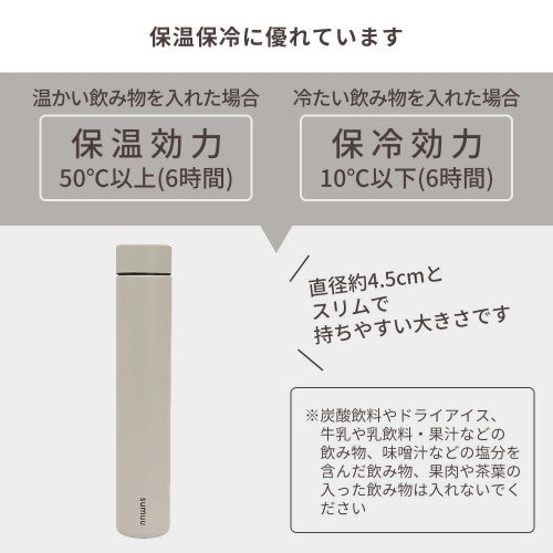 sumuu 真空ダブルステンレススリムボトル ミーボシリーズ 250ml マクロス MCK-153