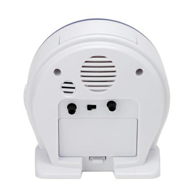 目覚まし時計 連続秒針 ホワイト 保土ヶ谷電子販売 HT-A031W-WH