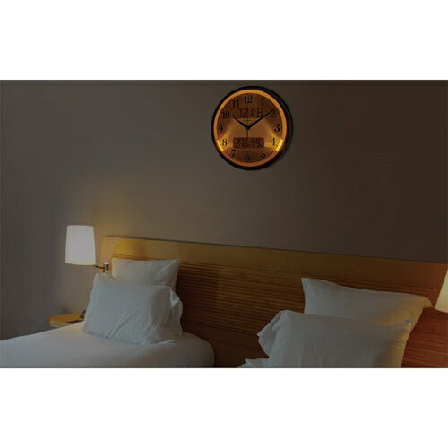 電波掛時計 ブラウン 保土ヶ谷電子販売 HWC-016W-BR