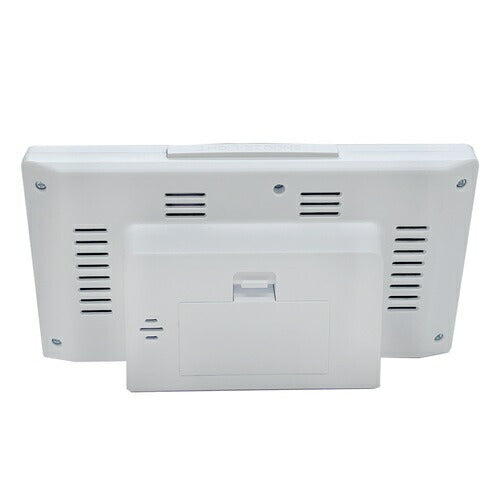 電波デジタル時計 ホワイト 素材：ABS/アクリル 保土ヶ谷電子販売 HT-034RC