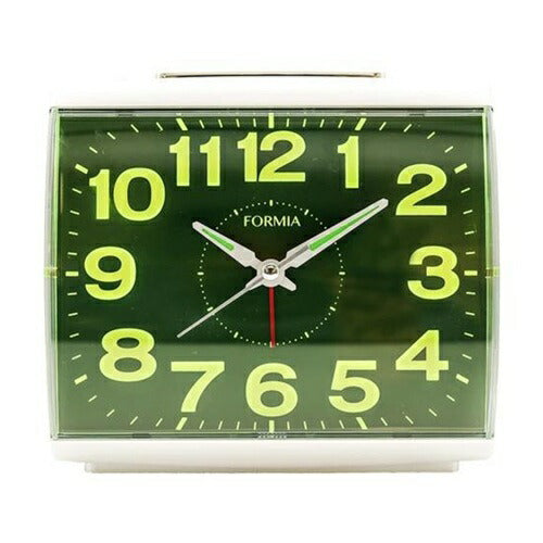 目覚まし時計 連続秒針 ホワイト 電子音アラーム 保土ヶ谷電子販売 HT-A035W-WH