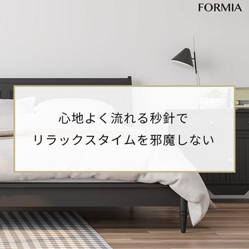 目覚まし時計 連続秒針 ホワイト 電子音アラーム 保土ヶ谷電子販売 HT-A035W-WH