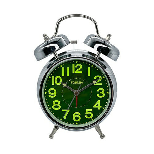 目覚まし時計 連続秒針 シルバー 保土ヶ谷電子販売 HT-A037W-SV