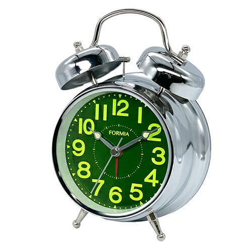 目覚まし時計 連続秒針 シルバー 保土ヶ谷電子販売 HT-A037W-SV